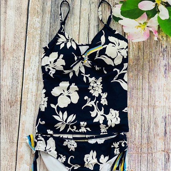 Beach House Other - Beach House Floral Blue Size 10 Tankini Swimsuit